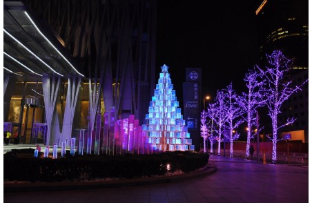 圣诞快乐 北京国贸玻璃圣诞树 (6)